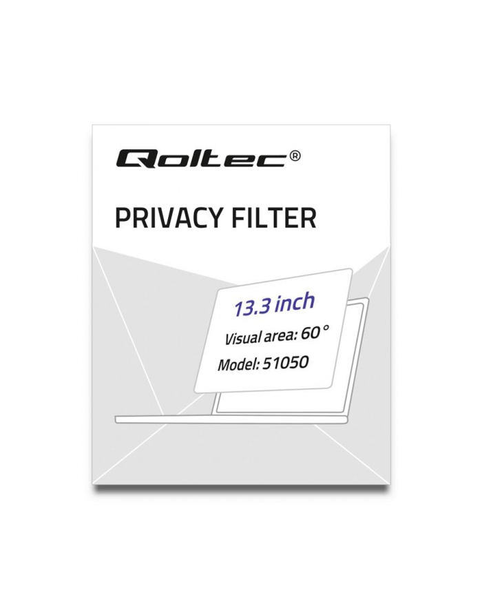 qoltec Filtr prywatyzujący RODO | 13.3 cali | 16:9 główny