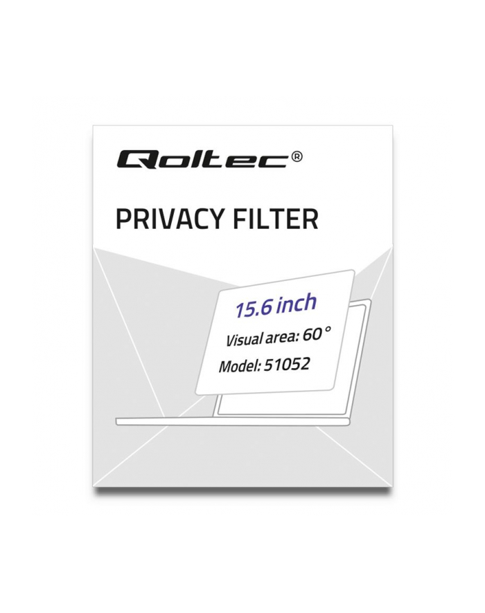 qoltec Filtr prywatyzujący RODO | 15,6 cala | 16:9 główny