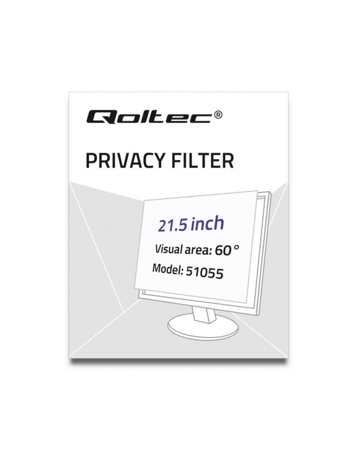 qoltec Filtr prywatyzujący RODO | 21,5 cala | 16:9 główny