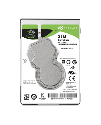 Dysk SEAGATE ST2000LM015 BarraCuda® 2.5'' 2TB 5400 128MB SATA 6Gb/s