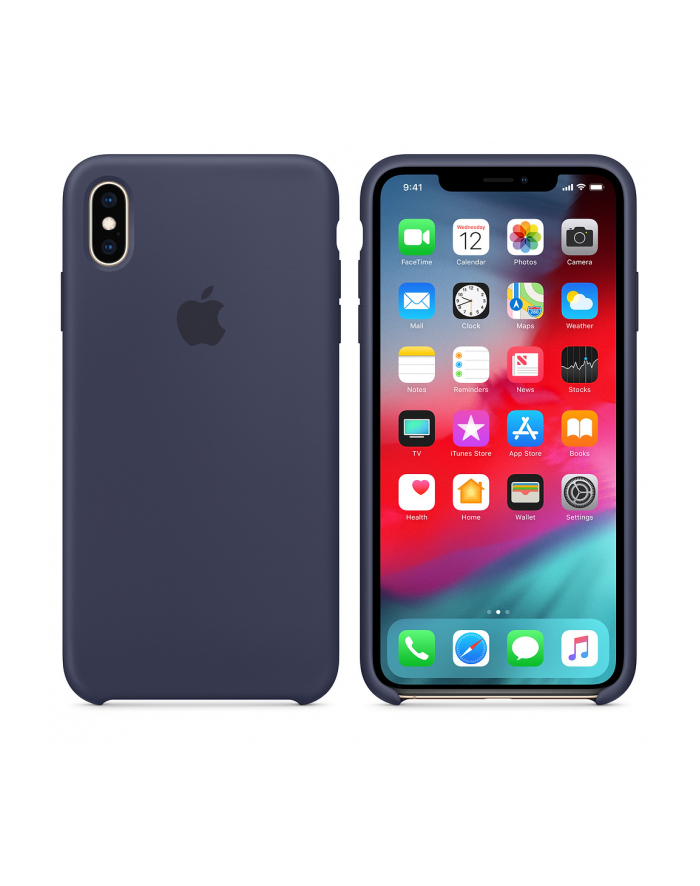 apple Etui silikonowe iPhone XS Max - nocny błękit główny