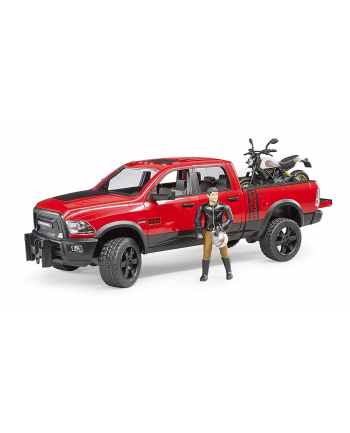 Dodge RAM 2500 Power Wagon z przyczepą i motocyklem Ducati 02502 BRUDER