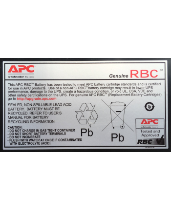 apc RBC43 Akumulator doSUA2200RMI2U / SUA3000RMI2U / SMT2200RMI2U /  SMT3000RMI2U / SUM1500RMXLI2U / SUM3000RMXLI2U