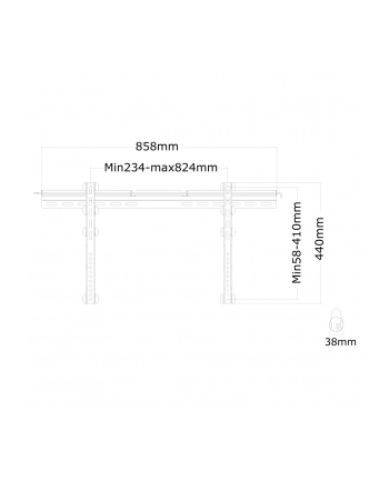 newstar PLASMA-W065 UCHWYT ŚCIENNY STAŁY