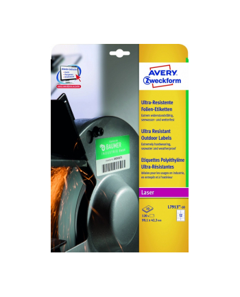 avery zweckform Etykiety Ultra Resistant 99,1 x 42,3mm, do drukarki, 120 sztuk