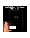 avery zweckform Uniwersalne etykiety samoprzylepne, 105 x 48mm, białe, do drukarki, 1200 sztuk - nr 19