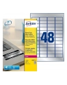 avery zweckform Etykiety znamionowe, 45,7 x 21,2mm, srebrne, 960 sztuk - nr 20