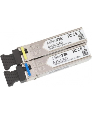 Pair of SFP modules, S-35LC20D 1.25G SM 20km T1310nm/R1550nm