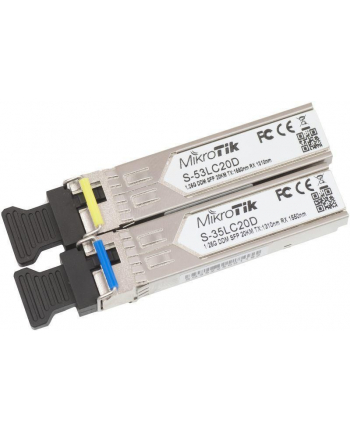 Pair of SFP modules, S-35LC20D 1.25G SM 20km T1310nm/R1550nm