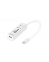 digitus HUB/Koncentrator 3-portowy OTG USB Typ C, USB 2.0 HighSpeed czytnik kart SD/Micro SD, aluminium - nr 13
