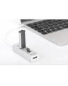 digitus HUB/Koncentrator 3-portowy OTG USB Typ C, USB 2.0 HighSpeed czytnik kart SD/Micro SD, aluminium - nr 14