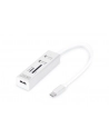 digitus HUB/Koncentrator 3-portowy OTG USB Typ C, USB 2.0 HighSpeed czytnik kart SD/Micro SD, aluminium - nr 19
