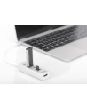 digitus HUB/Koncentrator 3-portowy OTG USB Typ C, USB 2.0 HighSpeed czytnik kart SD/Micro SD, aluminium - nr 2