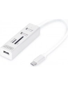 digitus HUB/Koncentrator 3-portowy OTG USB Typ C, USB 2.0 HighSpeed czytnik kart SD/Micro SD, aluminium - nr 33