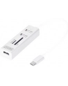 digitus HUB/Koncentrator 3-portowy OTG USB Typ C, USB 2.0 HighSpeed czytnik kart SD/Micro SD, aluminium - nr 40