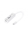 digitus HUB/Koncentrator 3-portowy OTG USB Typ C, USB 2.0 HighSpeed czytnik kart SD/Micro SD, aluminium - nr 5