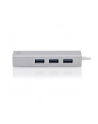 digitus HUB/Koncentrator 3-portowy USB Typ C, 3x USB A HighSpeed z Gigabit LAN adapter, aluminium - nr 35