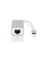 digitus HUB/Koncentrator 3-portowy USB Typ C, 3x USB A HighSpeed z Gigabit LAN adapter, aluminium - nr 36