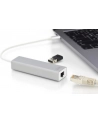 digitus HUB/Koncentrator 3-portowy USB Typ C, 3x USB A HighSpeed z Gigabit LAN adapter, aluminium - nr 55