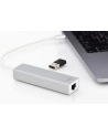 digitus HUB/Koncentrator 3-portowy USB Typ C, 3x USB A HighSpeed z Gigabit LAN adapter, aluminium - nr 57