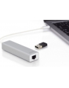 digitus HUB/Koncentrator 3-portowy USB Typ C, 3x USB A HighSpeed z Gigabit LAN adapter, aluminium - nr 49