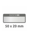avery zweckform Tabliczki znamionowe - poliestrowe, 50 x 20mm, do opisu ręcznego,50 sztuk, srebrno-czarne - nr 2