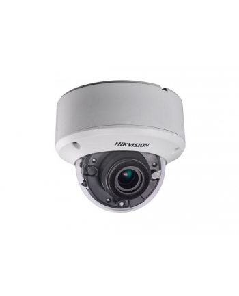 Hikvision kamera DS-2CE56D8T-VPIT3ZE(2.8-12mm) w obudowie kopułkowej. Rozdzielczość 1080p, przetwornik 2MP, zasięg IR do 40m, obiektyw: 2.8-12mm, kąt widzenia 103-32.1°, zasilanie 12VDC/PoC.at