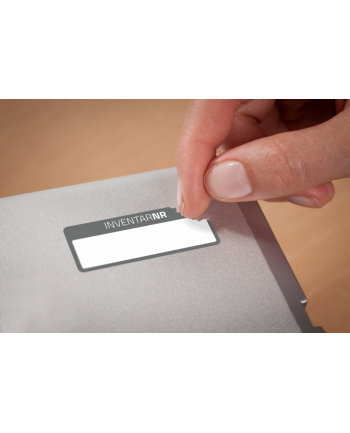 avery zweckform Tabliczki znamionowe - zabezpieczające NoPeel, 50 x 20mm, do  opisu ręcznego, 50 sztuk, biało-czarne