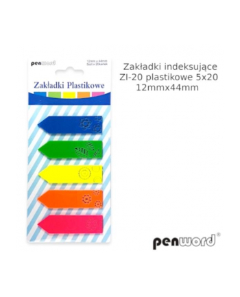 polsirhurt Zakładki indeksujące ZI-20 plast. 12mmx44mm 5x20