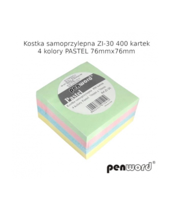 polsirhurt Kostka samoprzyl. pastel 76mmx76mm ZI-30 400 kartek