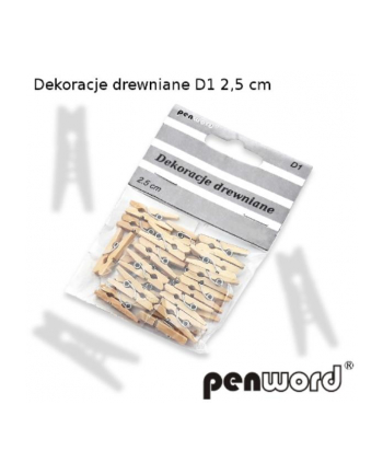 polsirhurt Dekoracje drewniane (spinacz) D1 2.5cm kolor drzewa