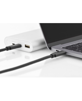 assmann Kabel polaczeniowy USB 3.1 Gen.2 SuperSpeed+ 10Gbps Typ USB C/USB C M/M, Power Delivery, czarny 1m