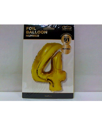 godan Balon foliowy Cyfra 4, złota, 85cm, FG-C85Z4     .