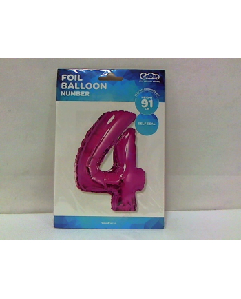 godan Balon foliowy Cyfra 4, różowa 85cm, FG-C85R4     .