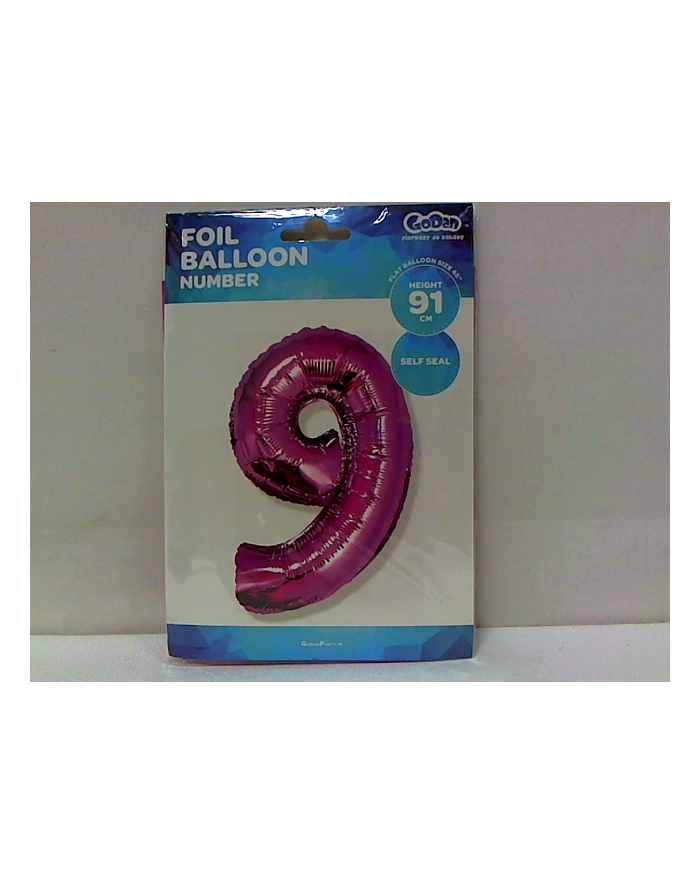 godan Balon foliowy Cyfra 9 różowa 92cm FG-C85R9       . główny