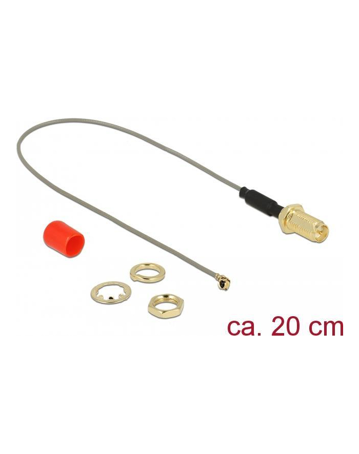 DeLOCK PR-SMA blue>MHF/U.FL-LP-068 St 20cm - antenna cable with ferrite core główny