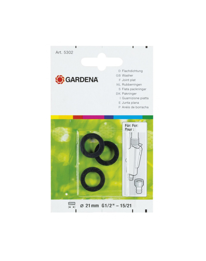 Gardena płaska uszczelka, 3 sztuki (5302) główny