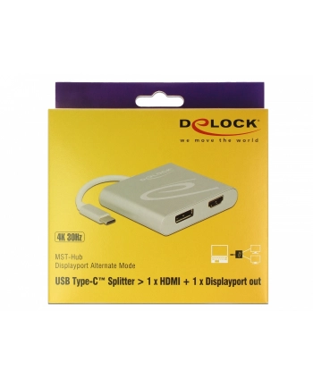 DeLOCK Type-C > HDMI + DP 4K - Splitter 30hz