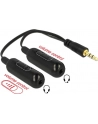 DeLOCK Jack 1x St > 2xBu 3Pin. - black 19cm - nr 11