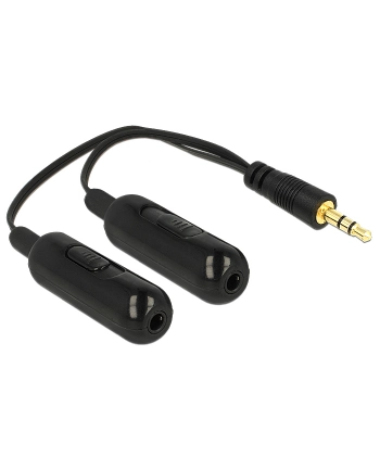 DeLOCK Jack 1x St > 2xBu 3Pin. - black 19cm nr 1