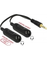 DeLOCK Jack 1x St > 2xBu 3Pin. - black 19cm - nr 5