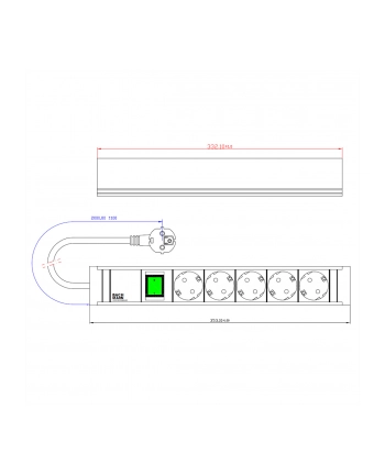 Bachmann ConnectLine 5x Schuko with switch nr 1