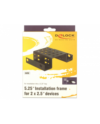 DeLOCK mounting frame 2x 2.5'' to 5.2'' black