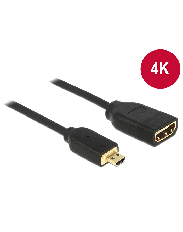 DeLOCK micro HDMI - HDMI St-Bu 20cm 4K główny