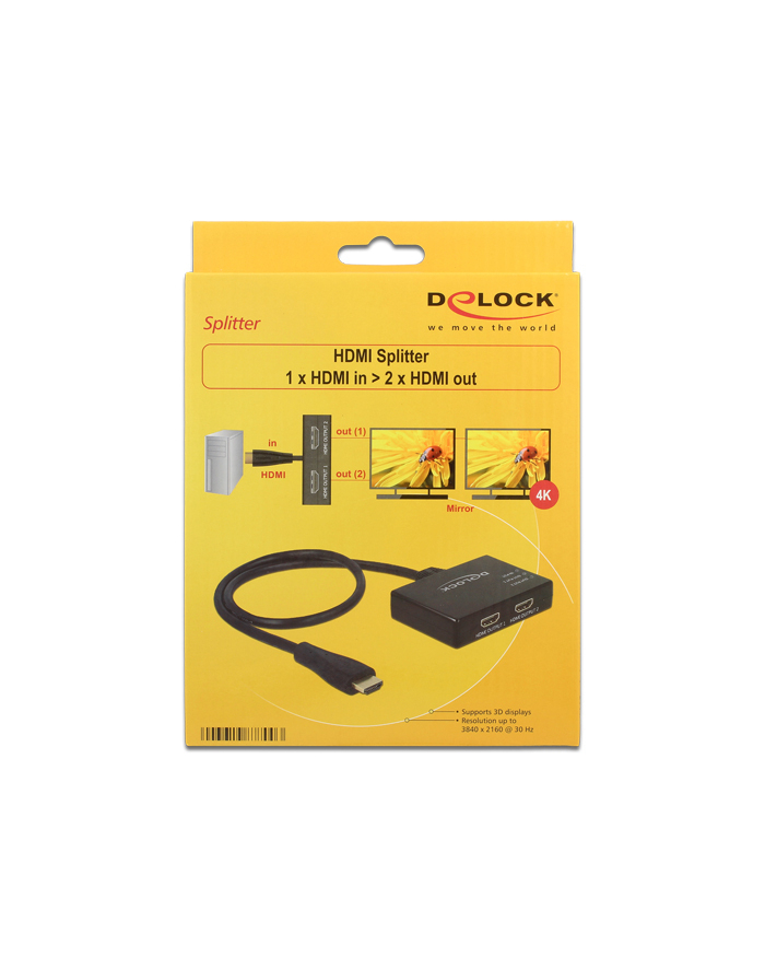 DeLOCK Splitter 1xHDMI in>2xHDMI 4K główny