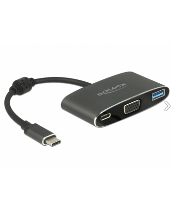 DeLOCK C St>VGA blue +USB A +USB C PD