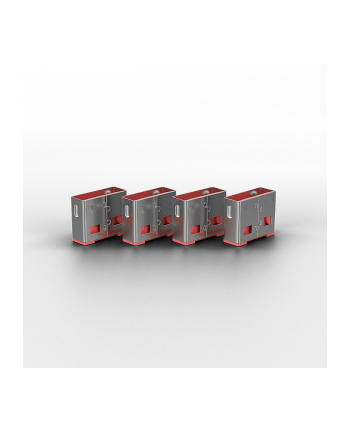 Lindy port lock 4pcs. with - Code red