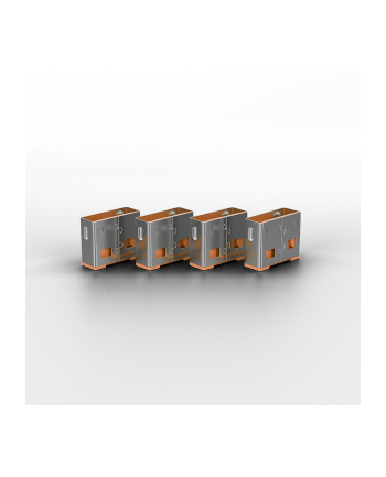 Lindy port lock 4pcs. - Code Orange