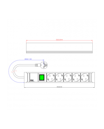 Bachmann ConnectLine 5x Schuko with switch nr 1