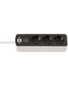 Brennenstuhl Ecolor power strip 3-fold white - / black - nr 1